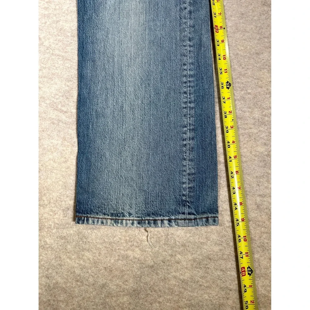 Levis 501 Original Fit Straight Jeans Mens‎ 36x34 Blue Denim Cotton Medium Wash